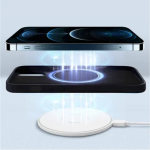 Θήκη Σιλικόνης iPhone 16 Pro Max MagSafe Με Πλαίσιο και Γυαλί Προστασίας Κάμερας IP16- Λευκό