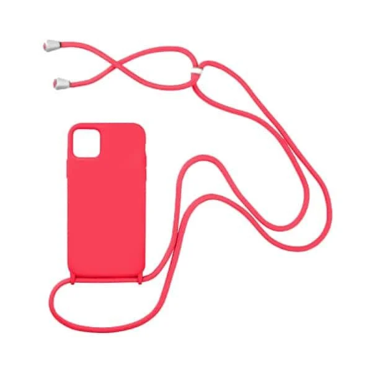 Θήκη Σιλικόνης LANYARD με Κορδόνι για iPhone 16 Pro Κόκκινο