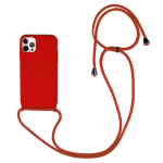 Θήκη Σιλικόνης LANYARD με Κορδόνι για iPhone 16 Pro Κόκκινο