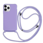 Θήκη Σιλικόνης LANYARD με Κορδόνι για iPhone 16 Pro Μωβ