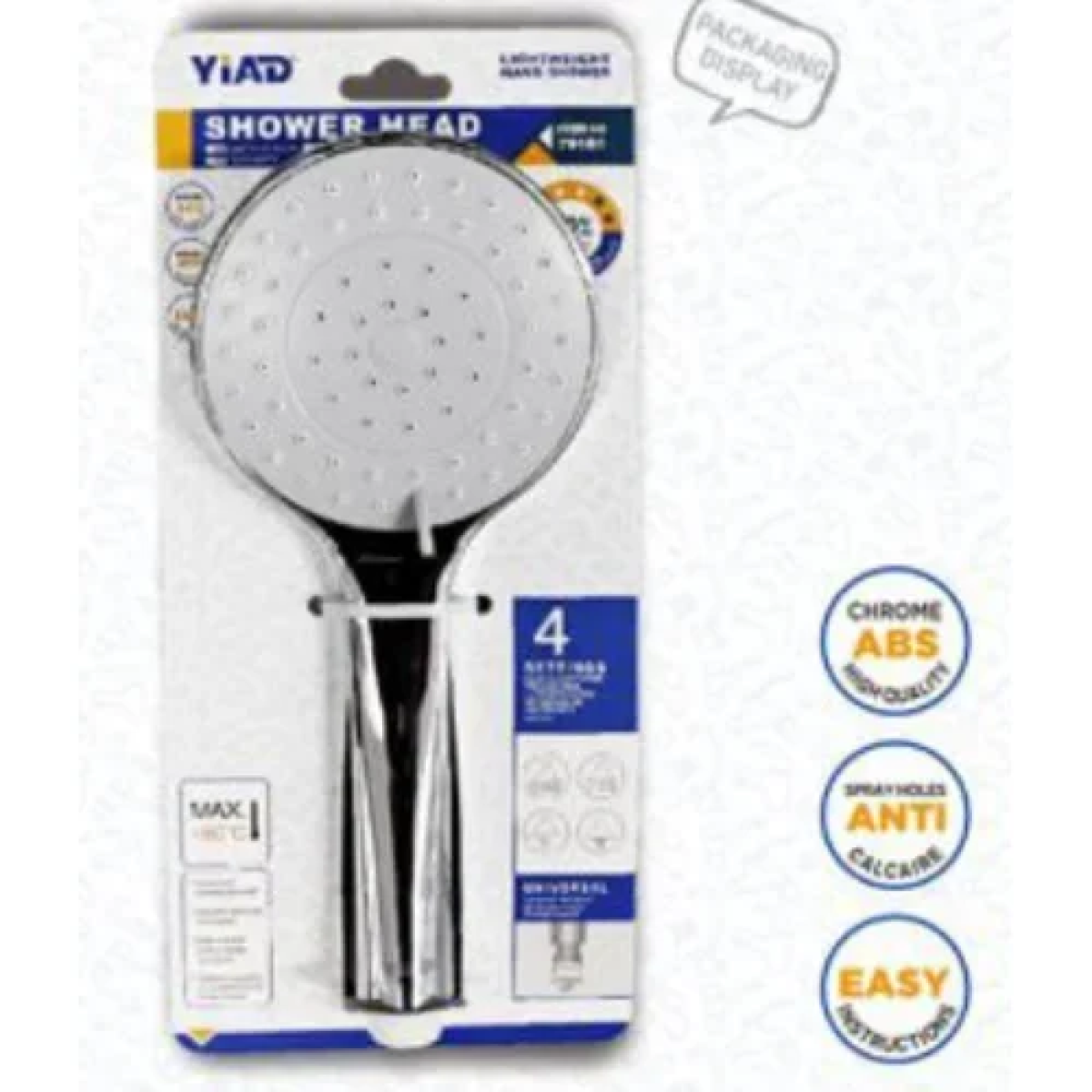 Τηλέφωνο Ντουζ με 4 Ρυθμίσεις Ροής Yiad 79161