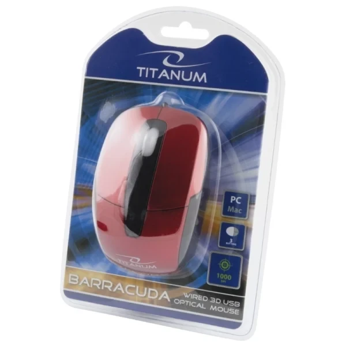 Esperanza Barracuda Ενσύρματο Mini Ποντίκι Κόκκινο TM108R - Image 3