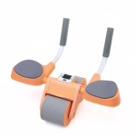 Τροχός Κοιλιακών AB Roller με 2 Στηρίγματα για Αγκώνες & Χρονοδιακόπτη Πορτοκαλί