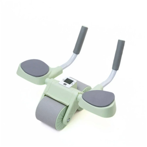 Τροχός Κοιλιακών AB Roller με 2 Στηρίγματα για Αγκώνες & Χρονοδιακόπτη Πράσινο