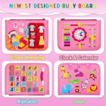 Τσάντα Montessori Busy Board Πίνακας δραστηριοτήτων - Ροζ