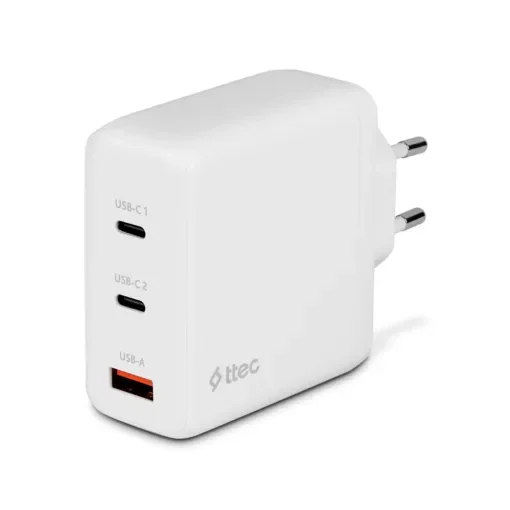 SmartCharger GAN 120W PD Ταχυφορτιστής Ταξιδιού 2 USB-C+USB-A