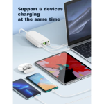 Βάση φόρτισης με 5 θύρες USB-A & θύρα USB-C 65W Ldnio A6573C - λευκή - Image 2