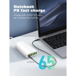 Βάση φόρτισης με 5 θύρες USB-A & θύρα USB-C 65W Ldnio A6573C - λευκή - Image 4