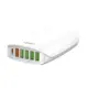 Βάση φόρτισης με 5 θύρες USB-A & θύρα USB-C 65W Ldnio A6573C - λευκή
