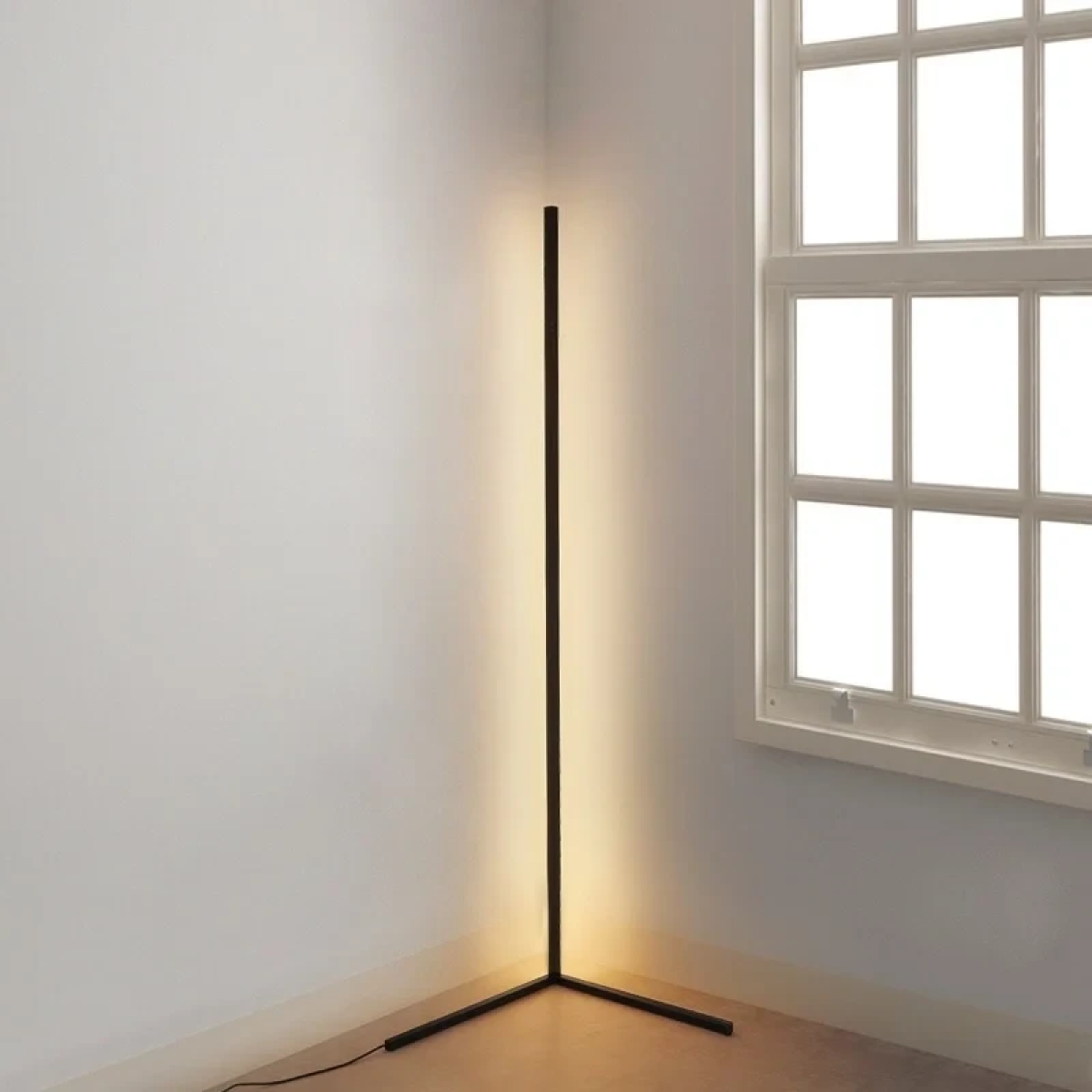 Inoleds Φωτιστικό Δαπέδου LED Minimalist Corner Υ142xΠ40xΒ40εκ. 110-240V 24W Λευκό Φως 3000k Μαύρο INOWARMFLOORLAMP - Image 2