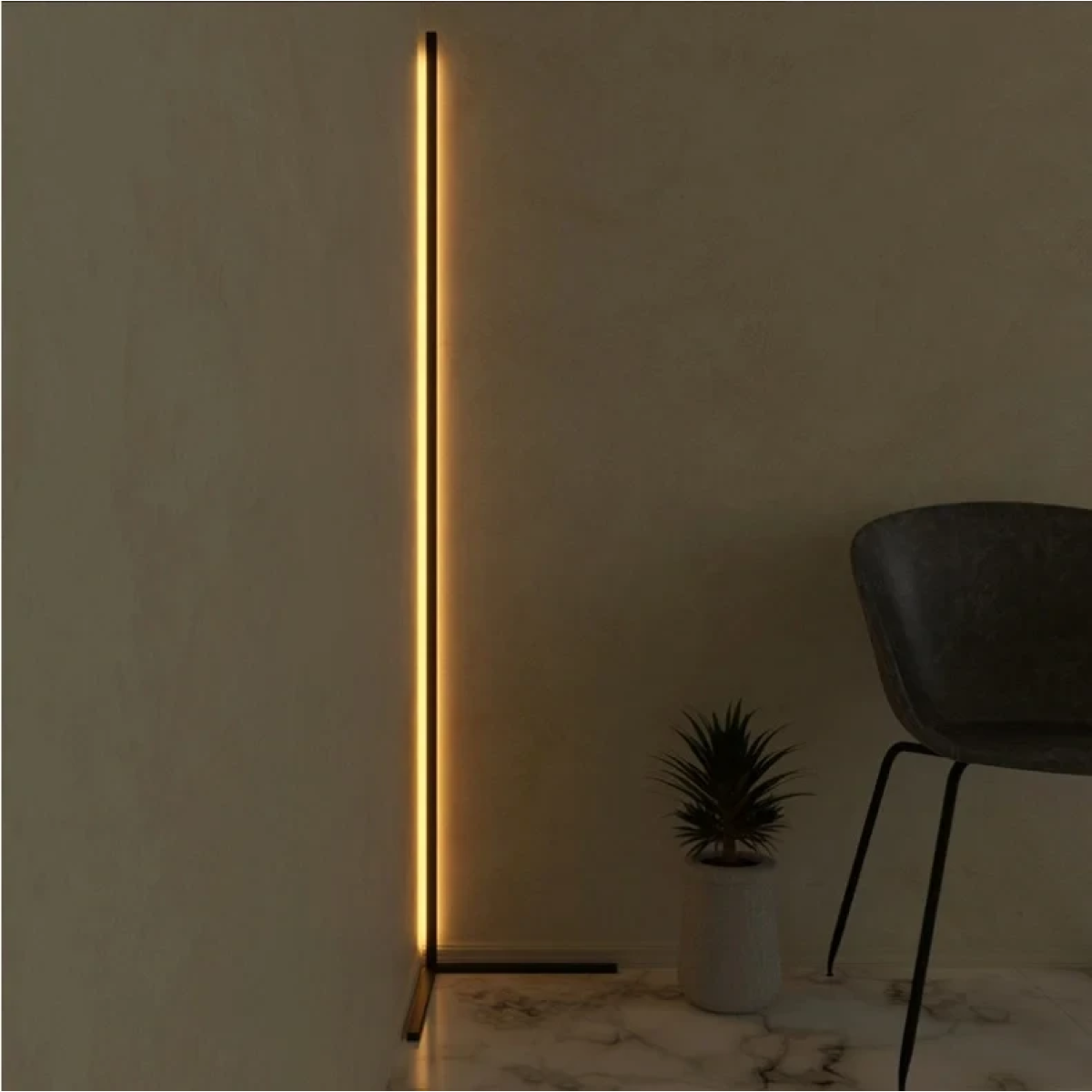 Inoleds Φωτιστικό Δαπέδου LED Minimalist Corner Υ142xΠ40xΒ40εκ. 110-240V 24W Λευκό Φως 3000k Μαύρο INOWARMFLOORLAMP - Image 4