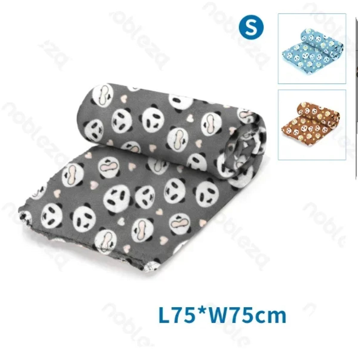 Κουβέρτα Κατοικιδίων με σχέδιο Panda L75*W75cm Small Γκρί