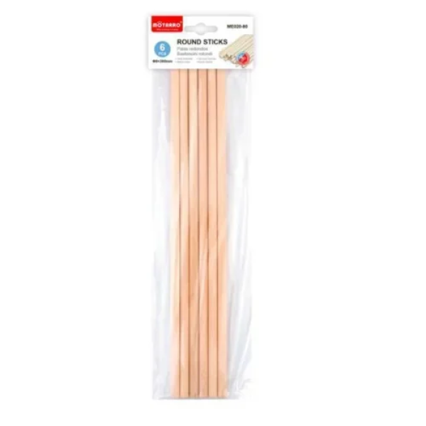 Ξυλάκια Sticks Χειροτεχνίας 6τμχ 300x8mm ME020-80