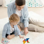 Ξύλινο Εκπαιδευτικό Παιχνίδι Παζλ Tangram Montessori