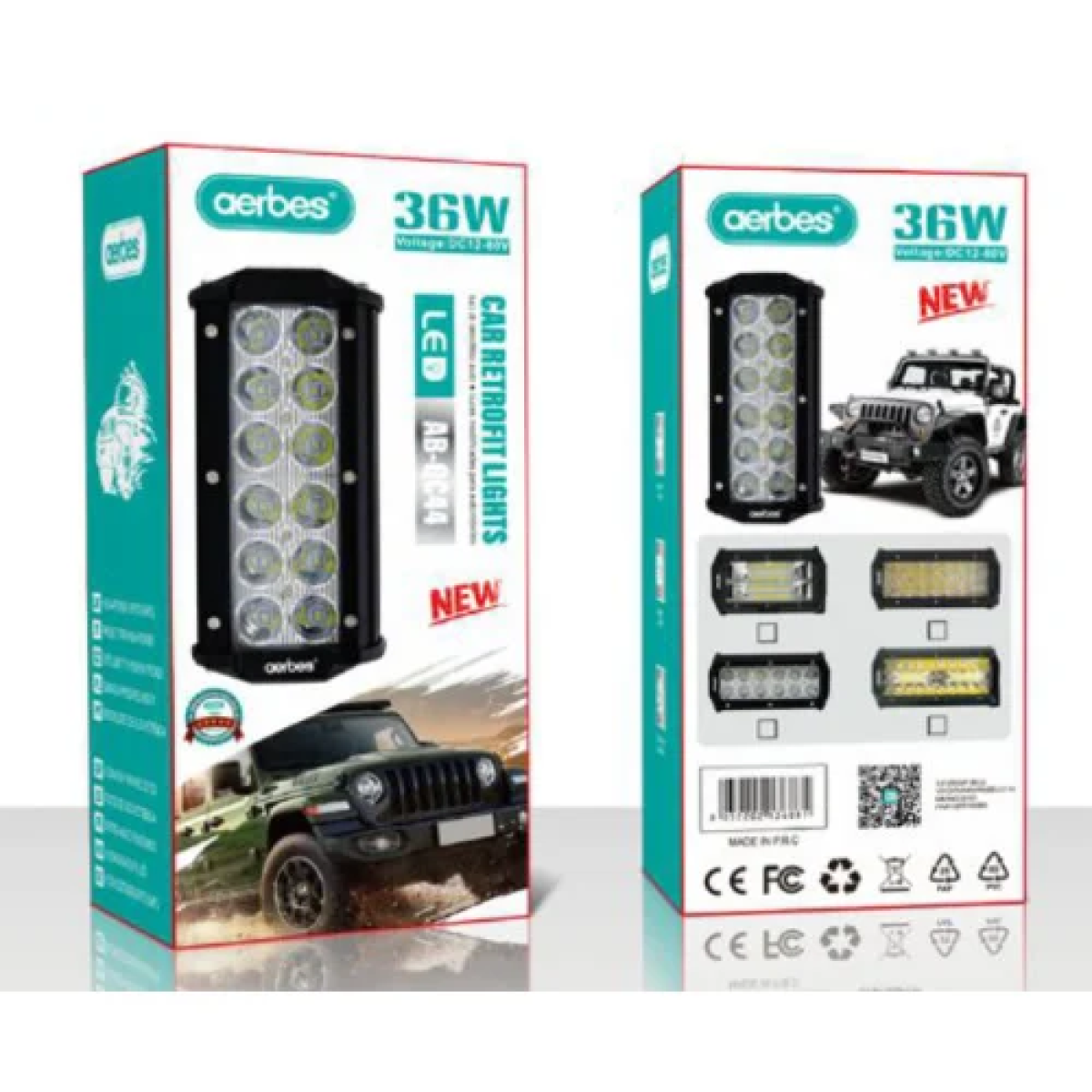 Αδιάβροχος Προβολέας Αυτοκινήτου 12LED 36w Αerbes AB-QC44