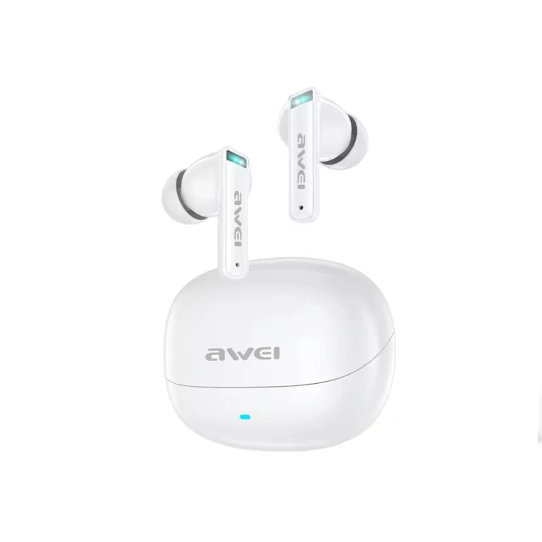 Ασύρματα Ακουστικά Bluetooth Handsfree AWEI T88 In-ear με Θήκη Φόρτισης Λευκό