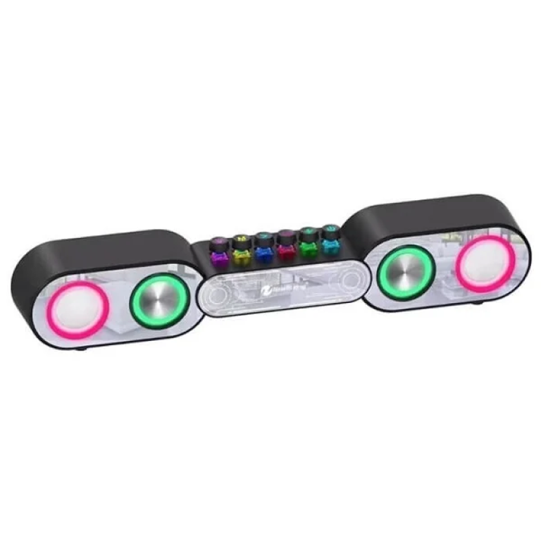 Ασύρματη Μπάρα Ήχου Bluetooth RGB LED 5W*2 USB FM Handsfree New Rixing NR-666