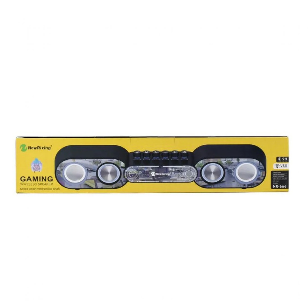 Ασύρματη Μπάρα Ήχου Bluetooth RGB LED 5W*2 USB FM Handsfree New Rixing NR-666