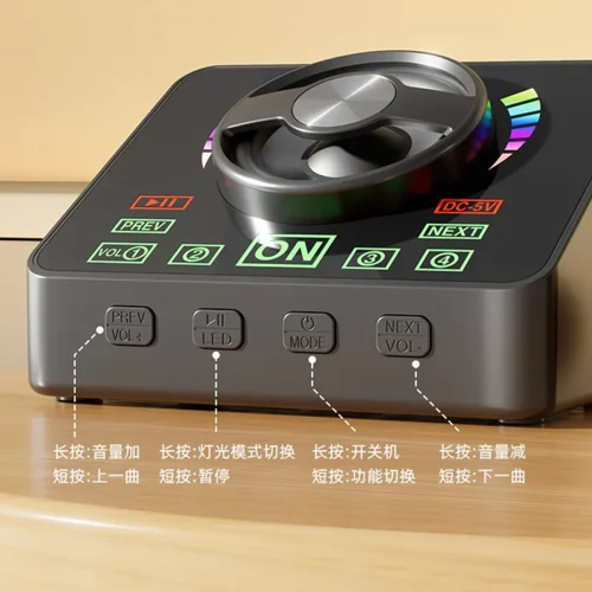 Ασύρματο ηχείο karaoke Bluetooth με 2 μικρόφωνα Q-4 ροζ - Image 3