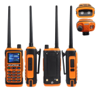 Ασύρματος πομποδέκτης με έγχρωμη οθόνη UHF/VHF BAOFENG BF-17M πορτοκαλί - Image 3