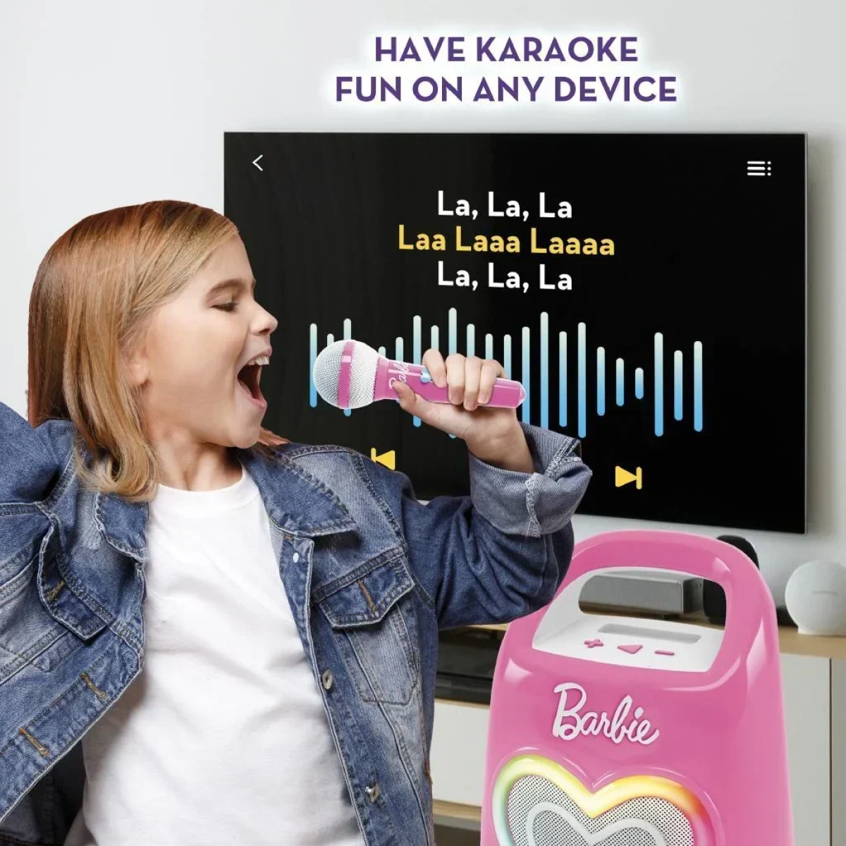 Λαμπάδα Barbie Party - Partymaker με ηχείο και μικρόφωνο - Image 3
