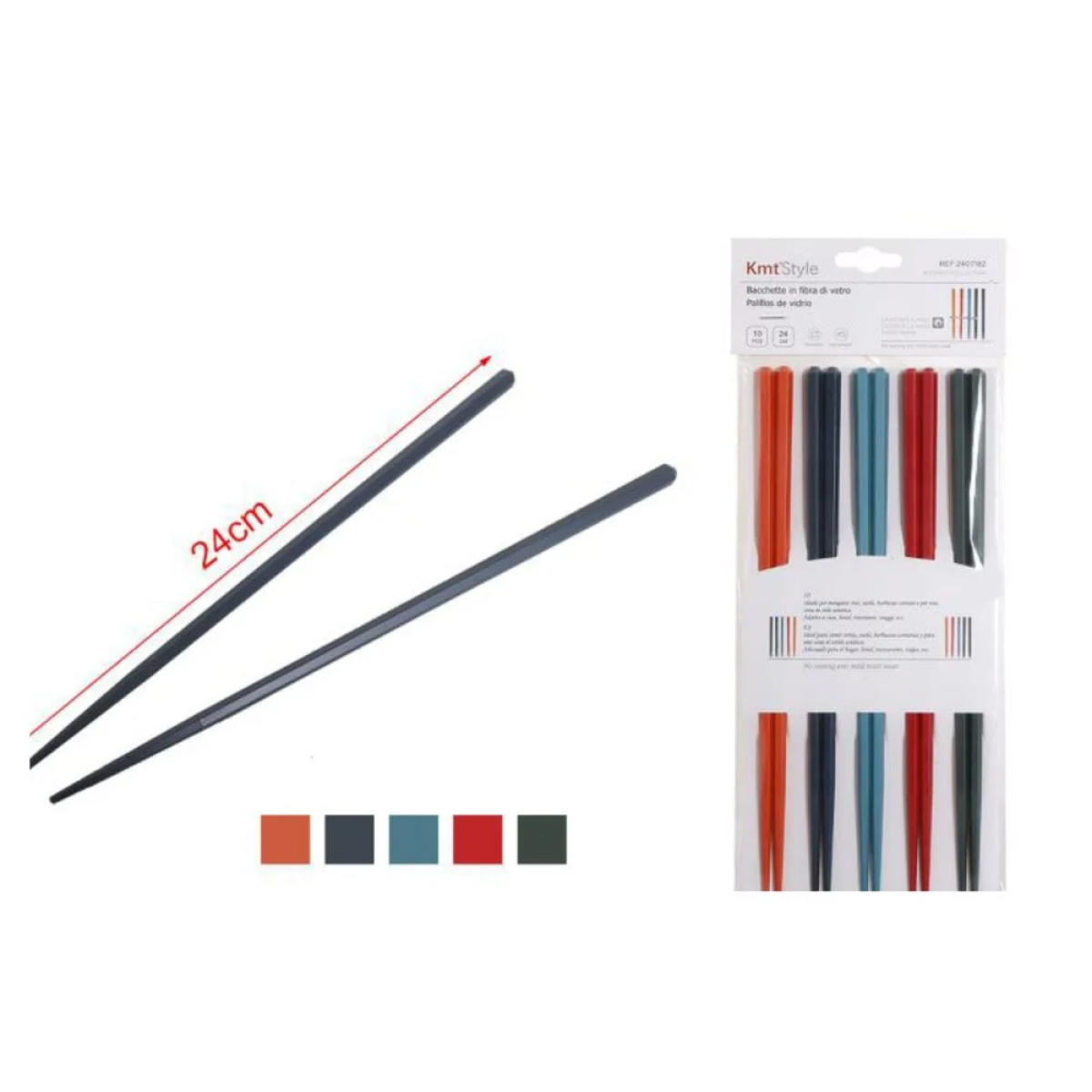 Chopsticks Φαγητού Πολύχρωμα - 5 ζευγ.