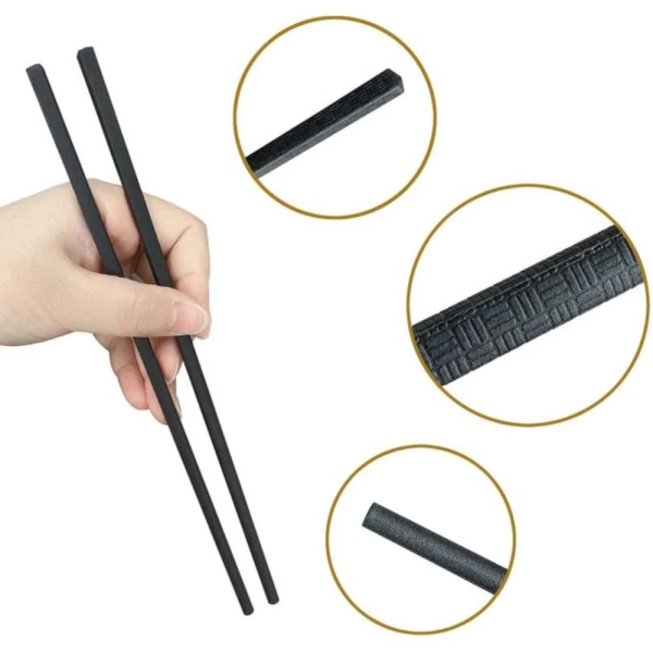 Chopsticks Φαγητού σε Μαύρο Χρώμα - 4 ζευγ.