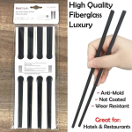 Chopsticks Φαγητού σε Μαύρο Χρώμα - 4 ζευγ.