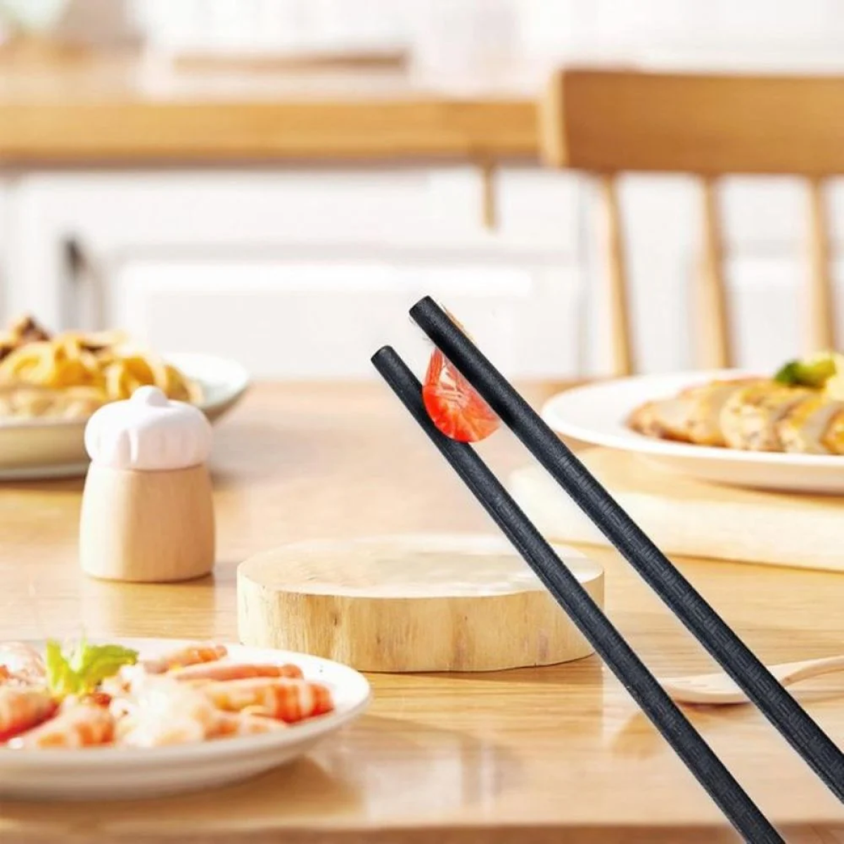 Chopsticks Φαγητού σε Μαύρο Χρώμα - 4 ζευγ.