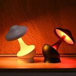 Επαναφορτιζόμενο επιτραπέζιο φωτιστικό LED RGB μανιτάρι USB - ροζ - Image 3