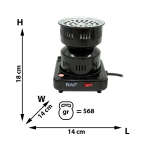 Επιτραπέζια Κουζίνα Carbon 450W & για Ναργιλέ Raf R.8036