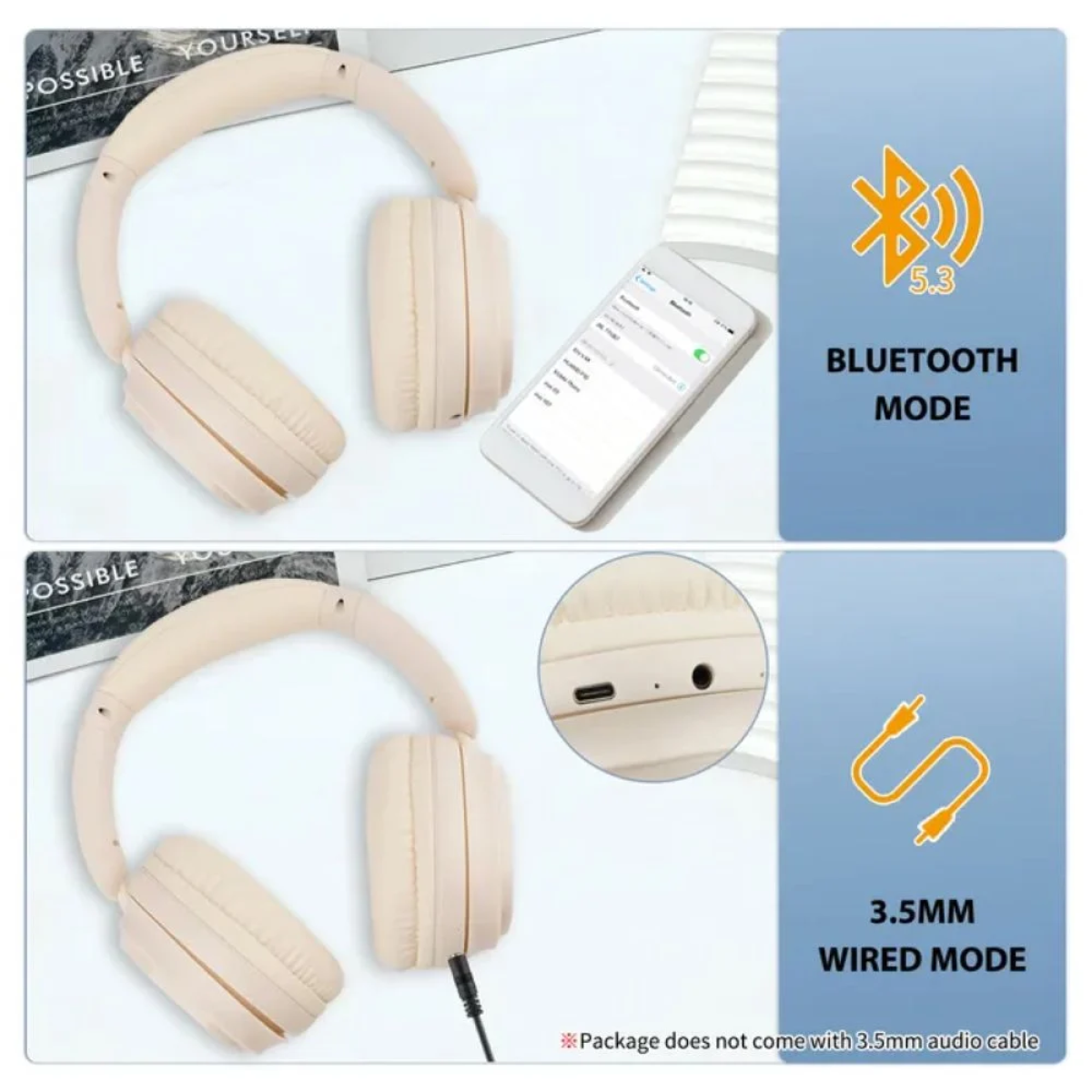 F87 Ασύρματα Ακουστικά Κεφαλής Bluetooth v.5.3 με Μικρόφωνο Μπλε