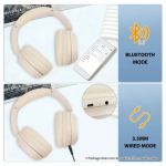 F87 Ασύρματα Ακουστικά Κεφαλής Bluetooth v.5.3 με Μικρόφωνο Μπλε