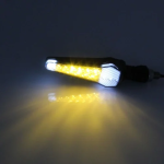 Φλας Μοτοσυκλέτας Universal 10 smd LED πορτοκαλί και λευκό Σετ 2 τμχ