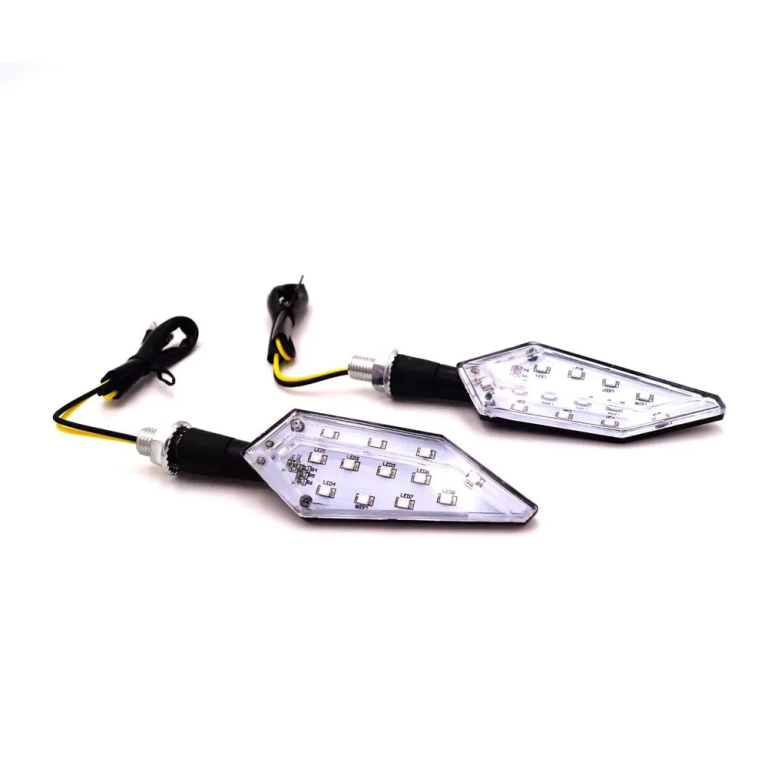Φλας Μοτοσυκλέτας Universal με 13 smd LED Κίτρινα Σετ 2 τμχ