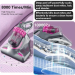 Φορητή ασύρματη ηλεκτρική σκούπα 4 σε 1 9000Pa 100W ροζ/γκρι HB-807 - Image 7