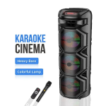 Φορητό Ηχείο Bluetooth 3x8'' με μικρόφωνο και τηλεχειριστήριο ZQS-8301 μαύρο
