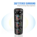 Φορητό Ηχείο Bluetooth 3x8'' με μικρόφωνο και τηλεχειριστήριο ZQS-8301 μαύρο
