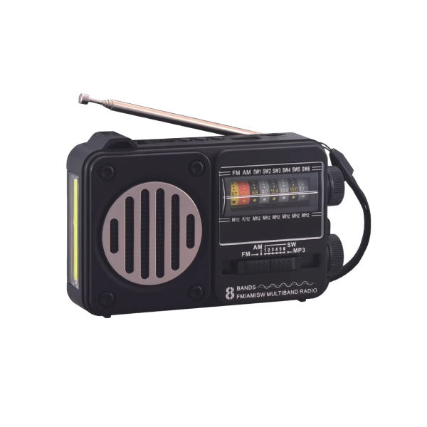 Φορητό Ραδιόφωνο 8 Ζωνών FM/AM/SW1-6 Επαναφορτιζόμενο Cmik MK-154BT Μαύρο/Γκρι