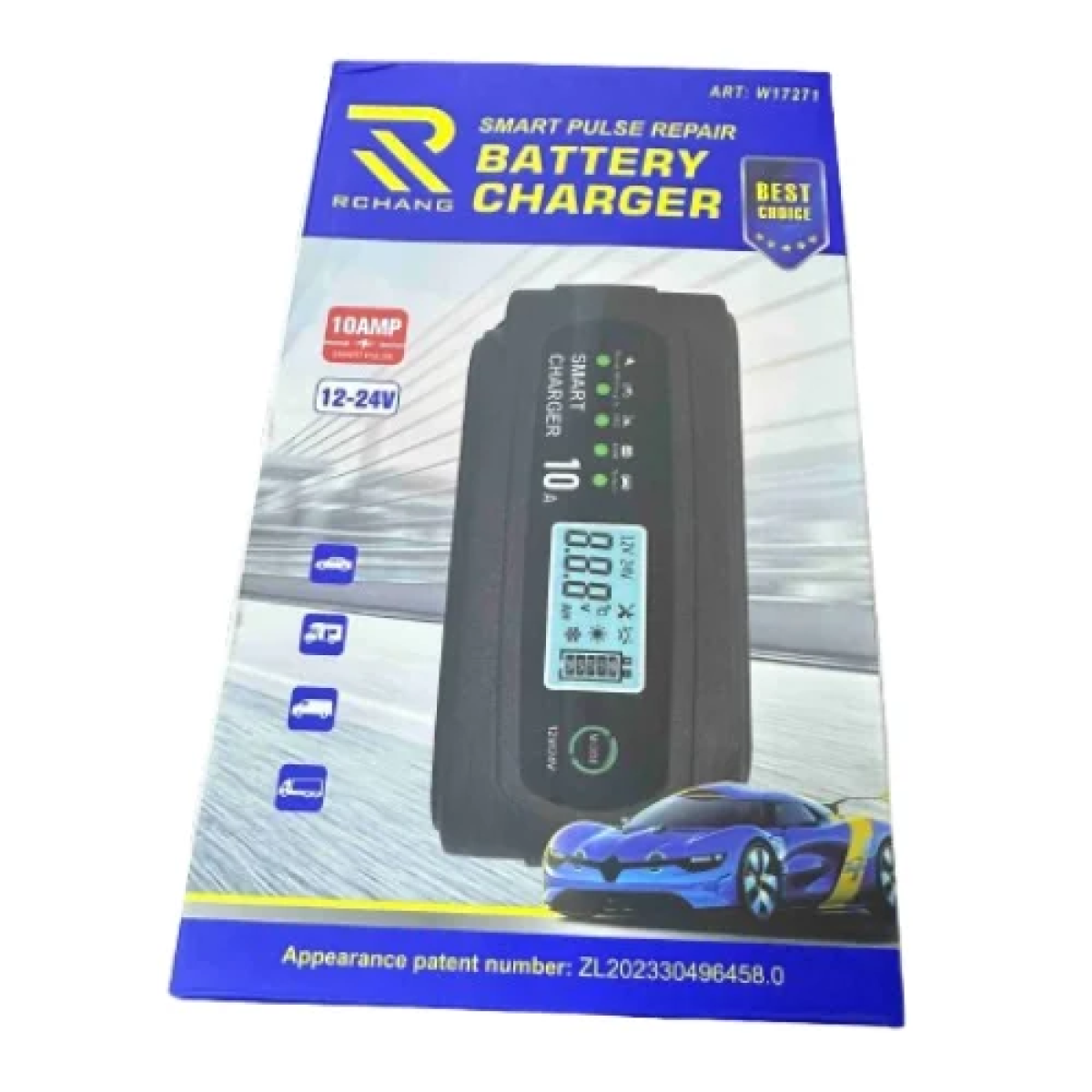 Φορτιστής μπαταρίας αυτοκινήτου 12-24V 10A W17271