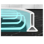 Φράγμα ντους σιλικόνης 5x3cm - λευκό