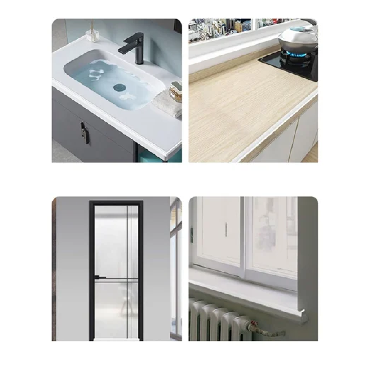 Φράγμα ντους σιλικόνης 5x3cm - λευκό - Image 5