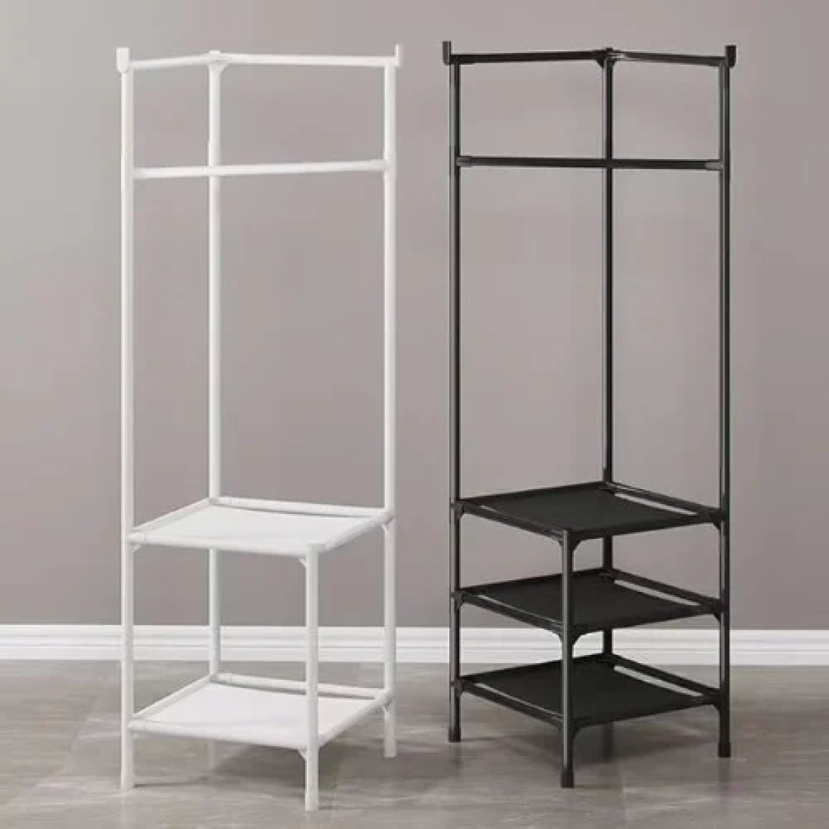 Γωνιακή Παπουτσοθήκη - Ραφιέρα Με 2 Ράφια 180x45cm Λευκή TW-666
