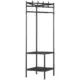 Γωνιακή Παπουτσοθήκη - Ραφιέρα Με 2 Ράφια 180x45cm Mαύρη TW-666