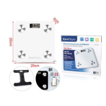 Γυάλινη Ψηφιακή Ζυγαριά Bluetooth Μπάνιου έως 180kg Λευκή 2406879