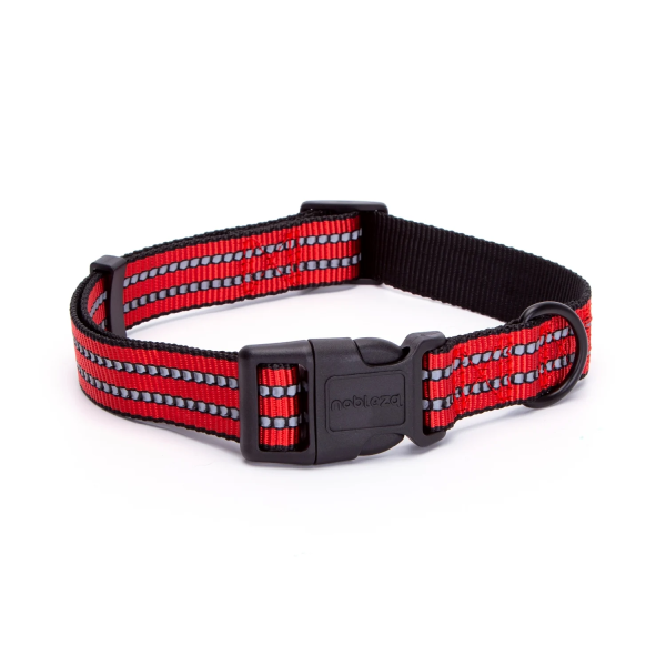 Ανακλαστικό Περιλαίμιο για Σκύλους W2.0*L30-50cm Medium Κόκκινο