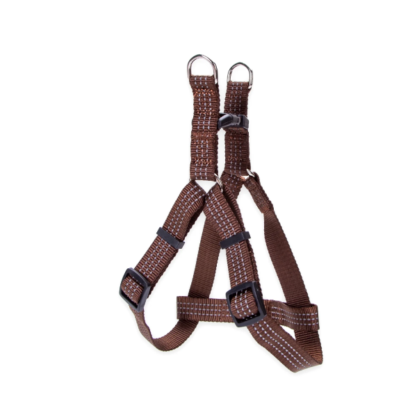 Ανακλαστικό Σαμαράκι για Σκύλους W2.5*L50-70cm ΧLarge Καφέ