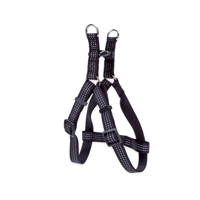 Ανακλαστικό Σαμαράκι για Σκύλους W2.5*L50-70cm ΧLarge Μαύρο