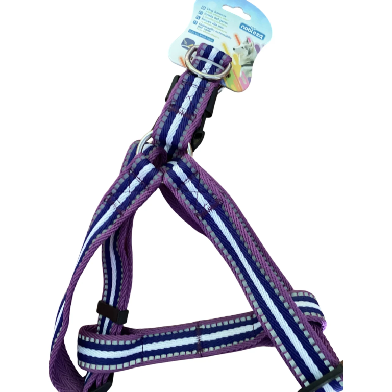 Ανακλαστικό Σαμαράκι για Σκύλους W2.5*L50-70cm Large Μώβ