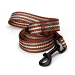 Ανακλαστικός Οδηγός για Σκύλους με Σχέδιο Stripes W2*L120cm Medium Καφέ